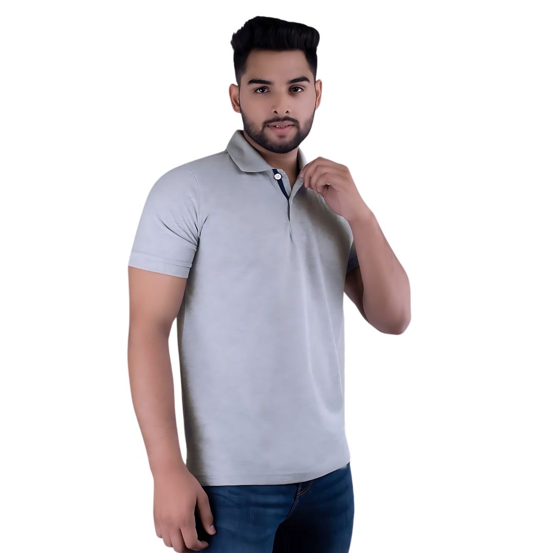 Benetton UCB Light Grey Polo T-Shirt for Men - corporate gift by YuBingo