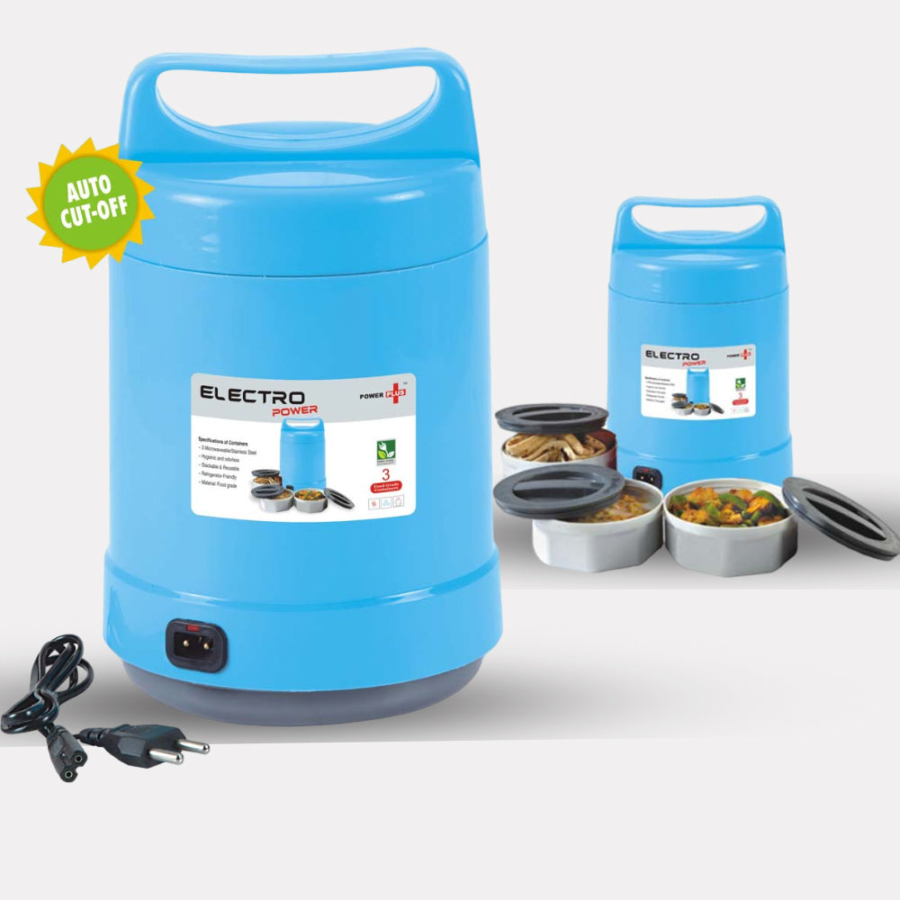 Electro Power Electric Lunch Box - Blue Color with Auto-Cut Function - corporate gift by YuBingo