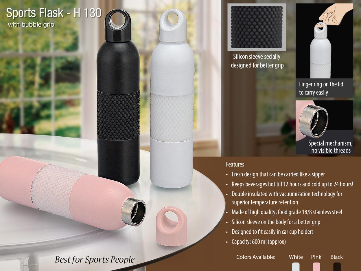 Keep Your Beverages Fresh with Our Sports Flask with Bubble Grip - corporate gift by YuBingo