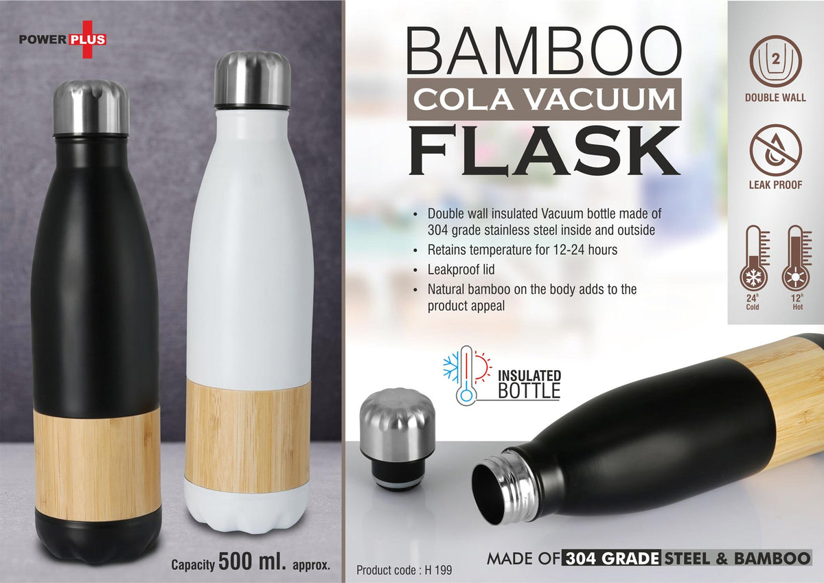 Keep Your Drinks Fresh and Tasty with Bamboo Cola Vacuum Flask - product image 2
