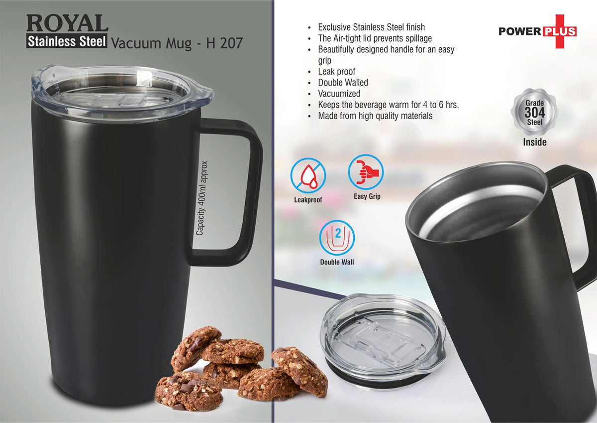 Royal Stainless Steel Vacuum Mug - 500ml Capacity (Black) - product image 2