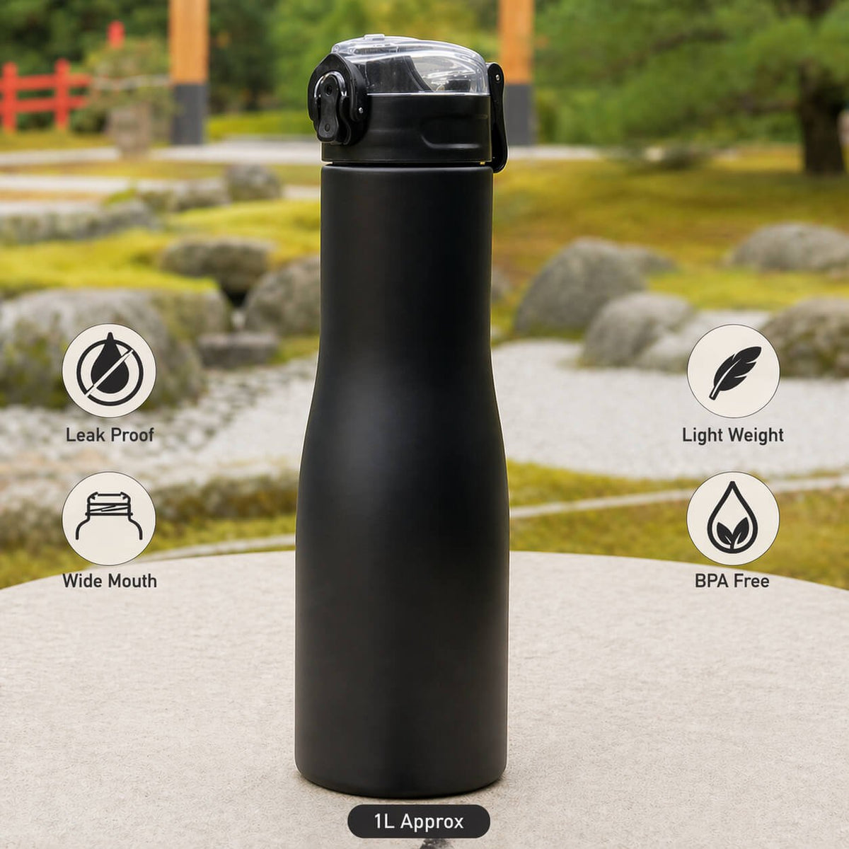 Flora Steel single wall bottle Colored with Flip top Cap - Premium Corporate Gift | H282A - corporate gift by YuBingo