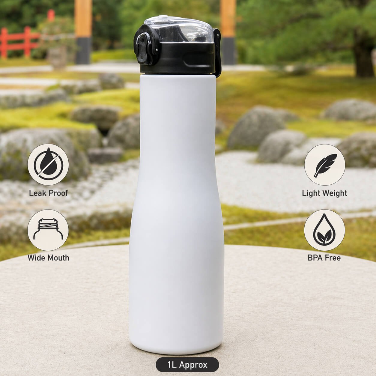 Flora Steel single wall bottle Colored with Flip top Cap - Premium Corporate Gift | H282A - corporate gift by YuBingo