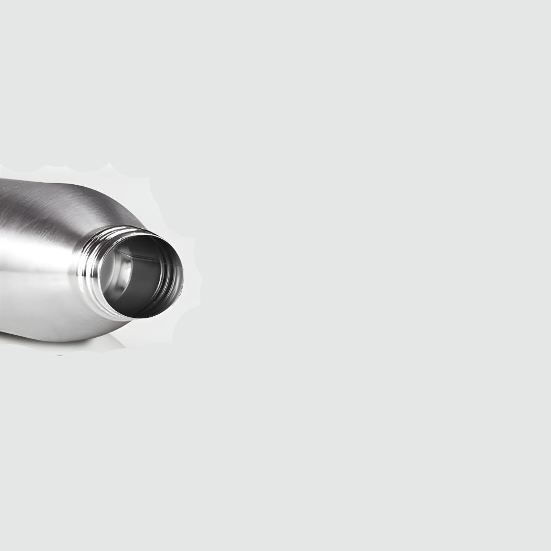 H320 - Cola Single Wall Steel Bottle 1L : Natural - corporate gift by YuBingo