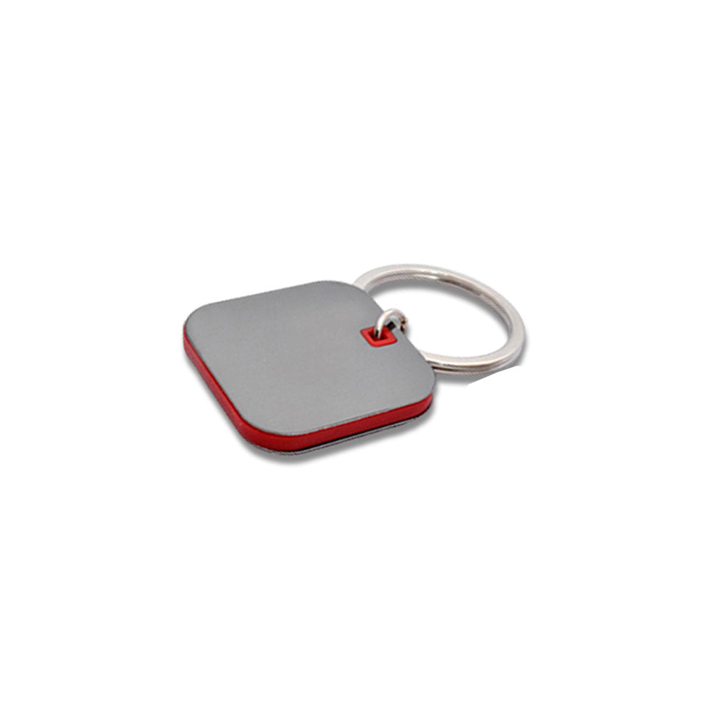 Unique Square Shape Keychain with Highlights and Gunmetal Finish - corporate gift by YuBingo