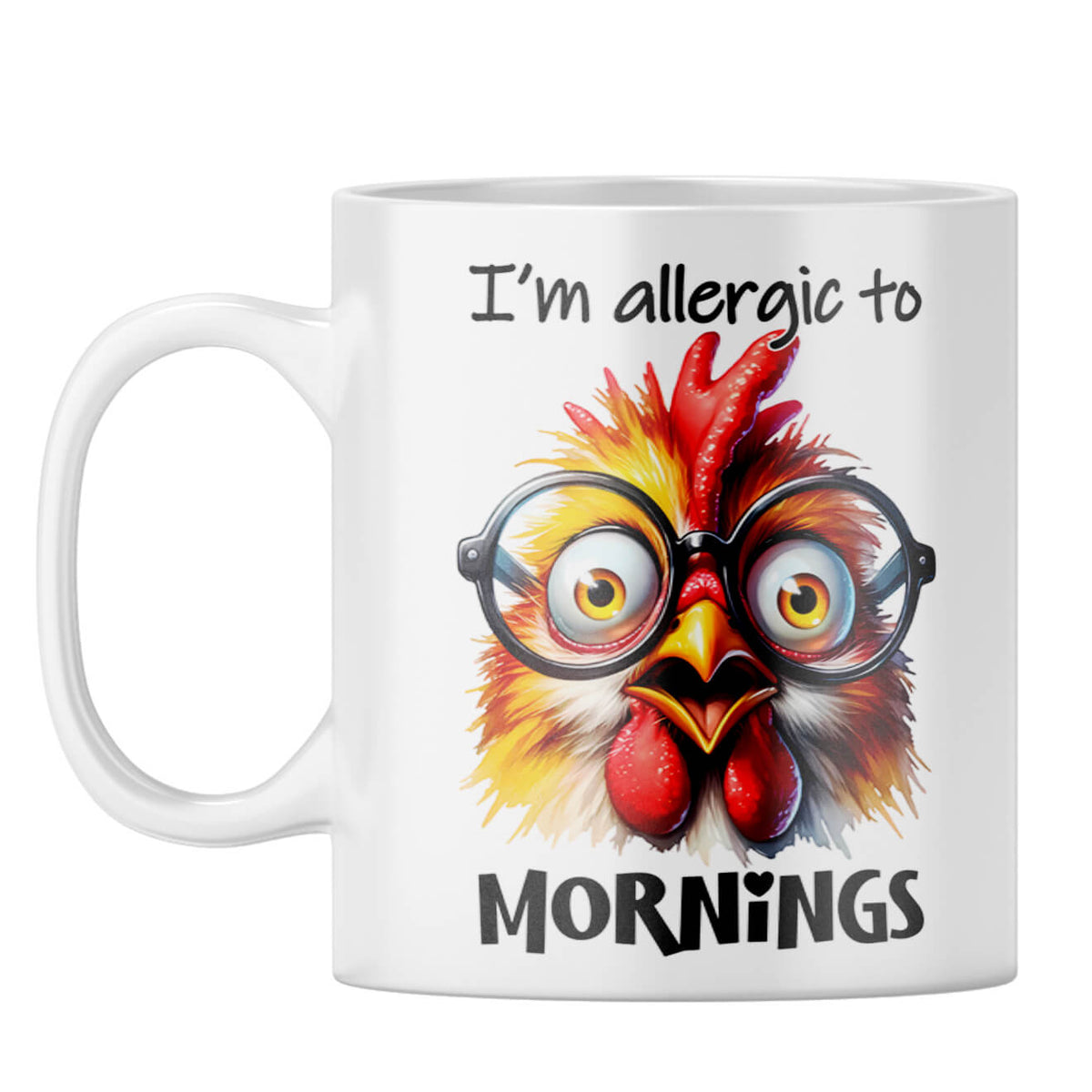 Allergic to Mornings Coffee Mug - corporate gift by YuBingo