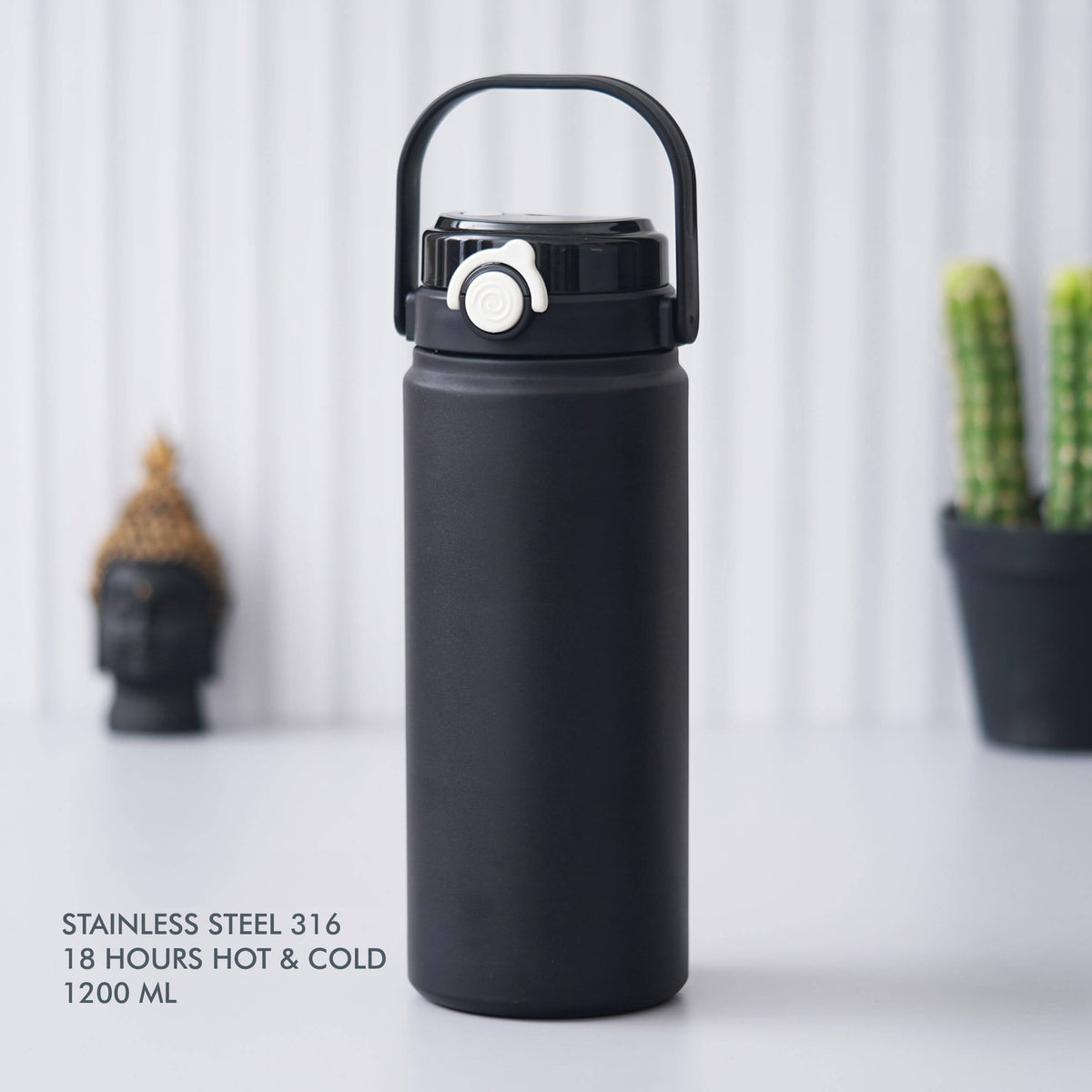 Black Stainless Steel Bottle - 1200 ML - product image 2