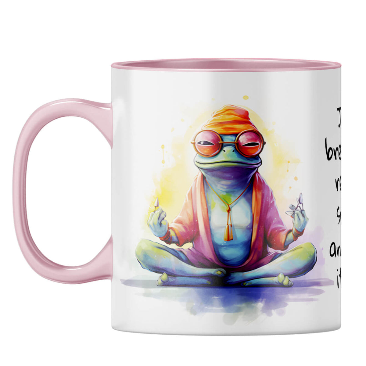 Breathe Smile and Let Go Coffee Mug - corporate gift by YuBingo