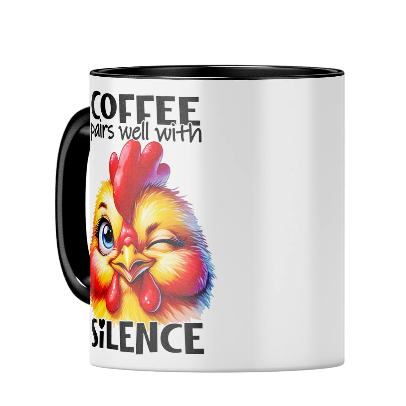 Coffee Pairs Well With Silence Coffee Mug - corporate gift by YuBingo