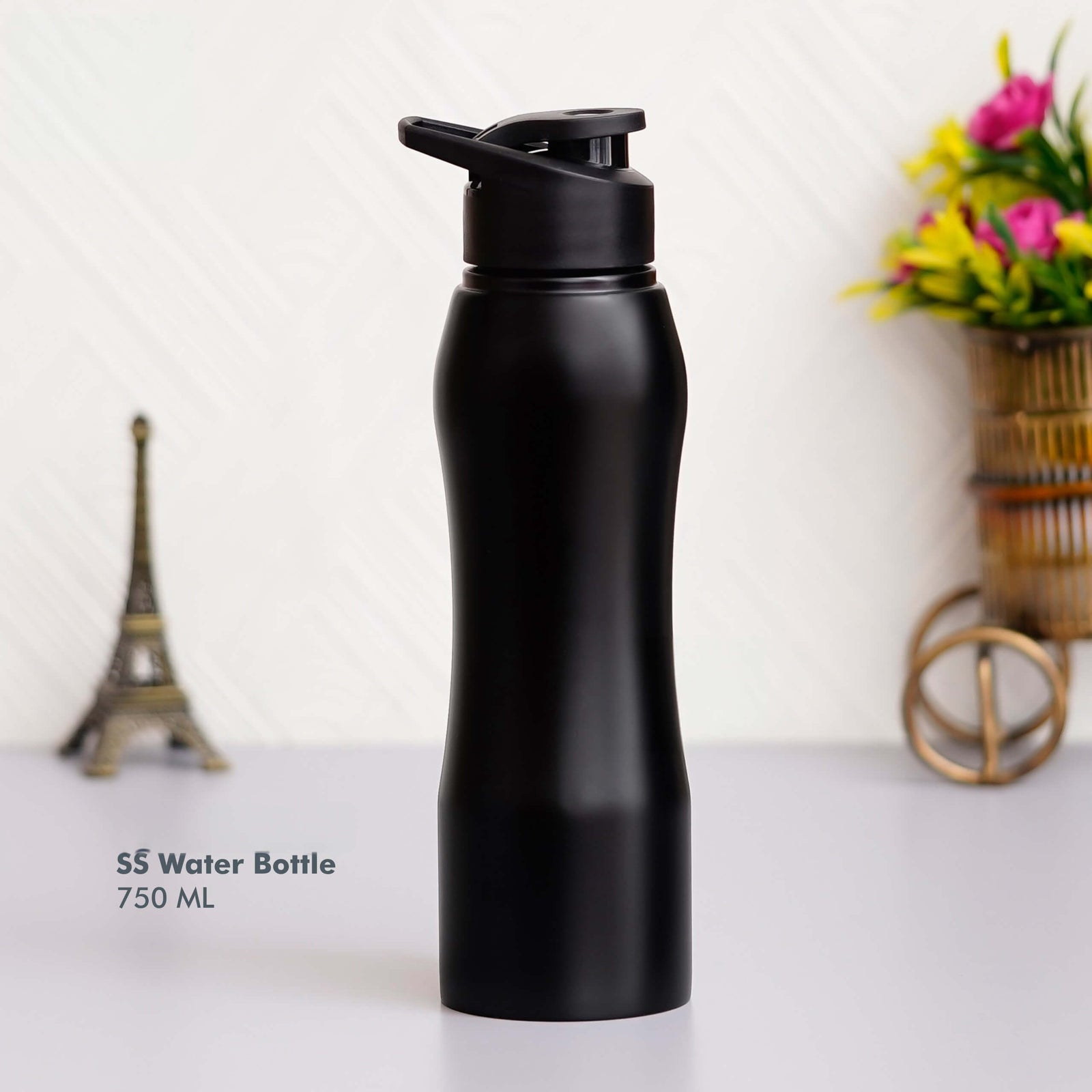 Customizable Black Stainless Steel Bottle - 750 ML - corporate gift by YuBingo