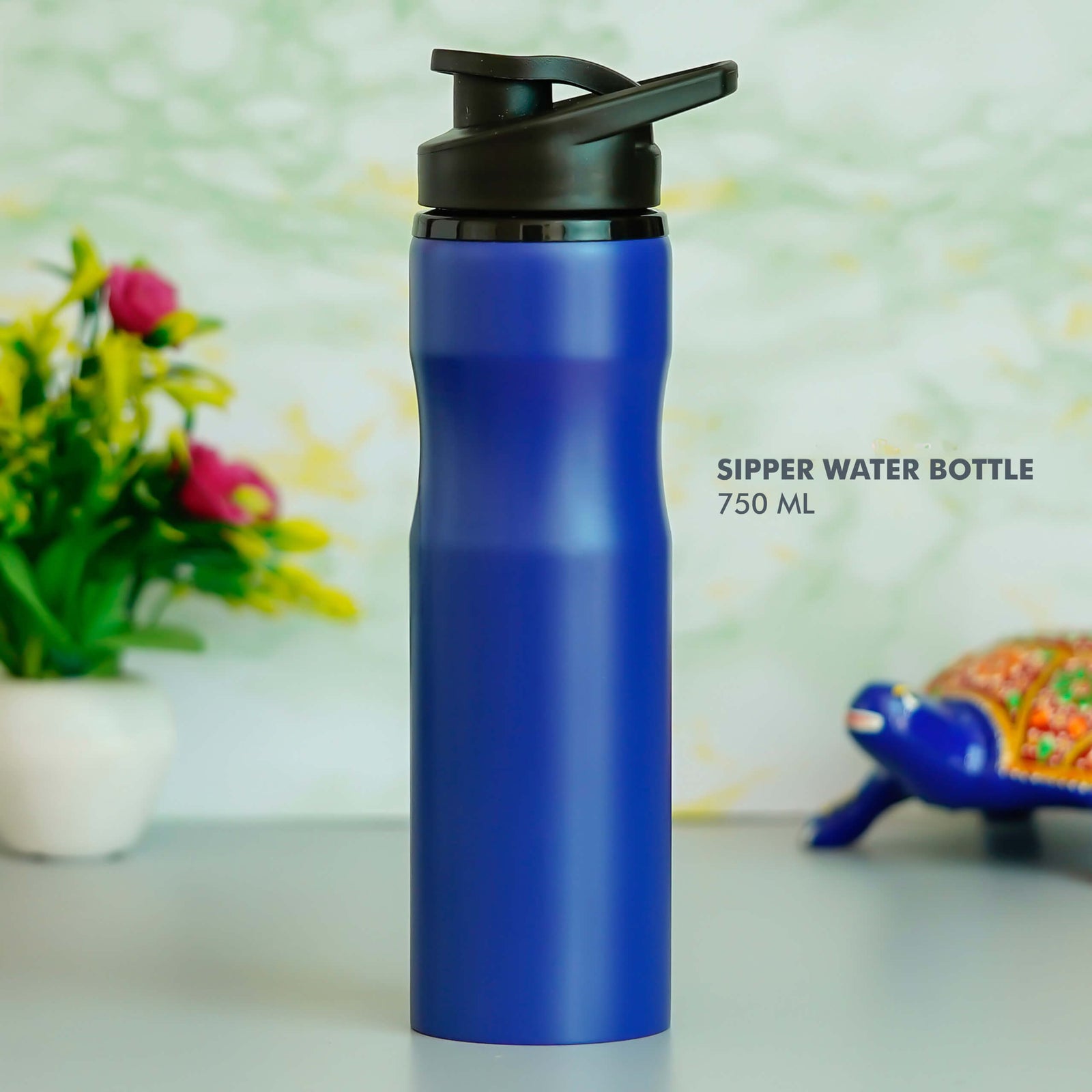 Customizable Blue Sipper Bottle - 750 ML - corporate gift by YuBingo