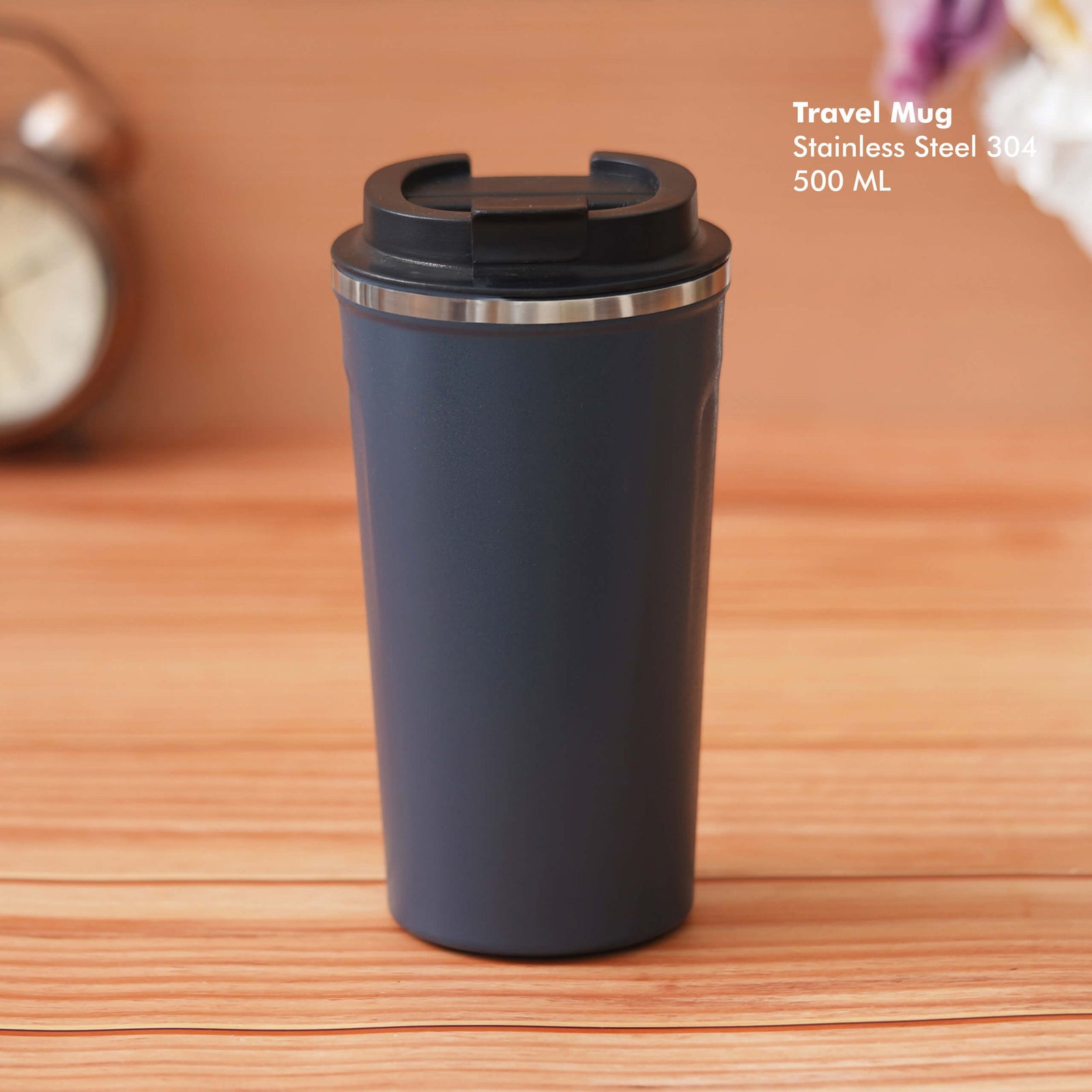 Customizable Blue Stainless Steel Travel Mug - Perfect for Your Daily Commute - corporate gift by YuBingo