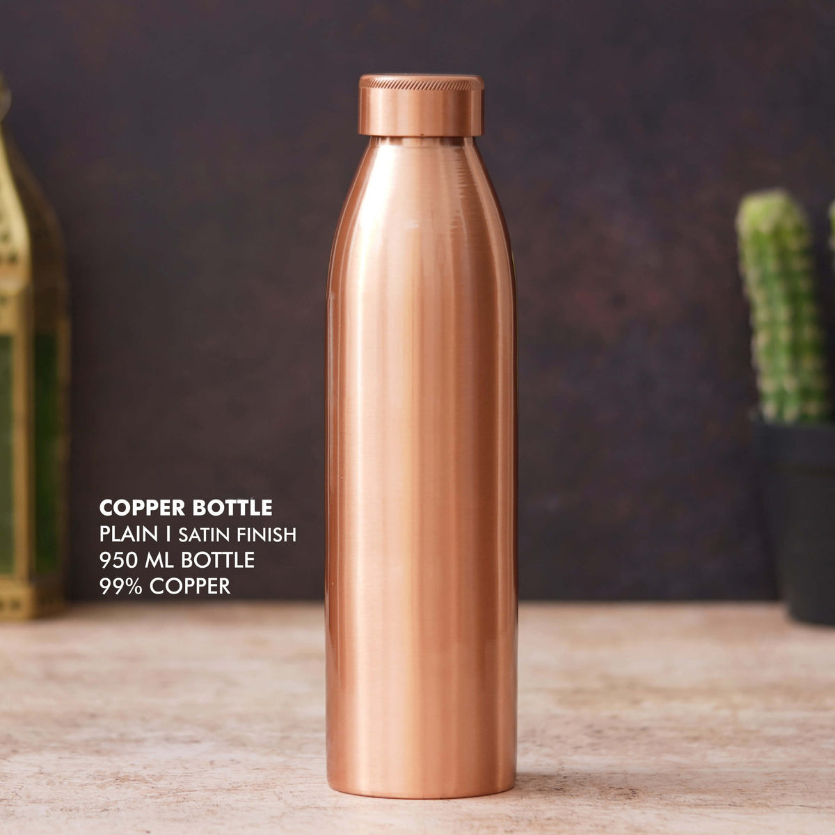 Elegant Satin Finish Copper Bottle - Stay Hydrated in Style - corporate gift by YuBingo