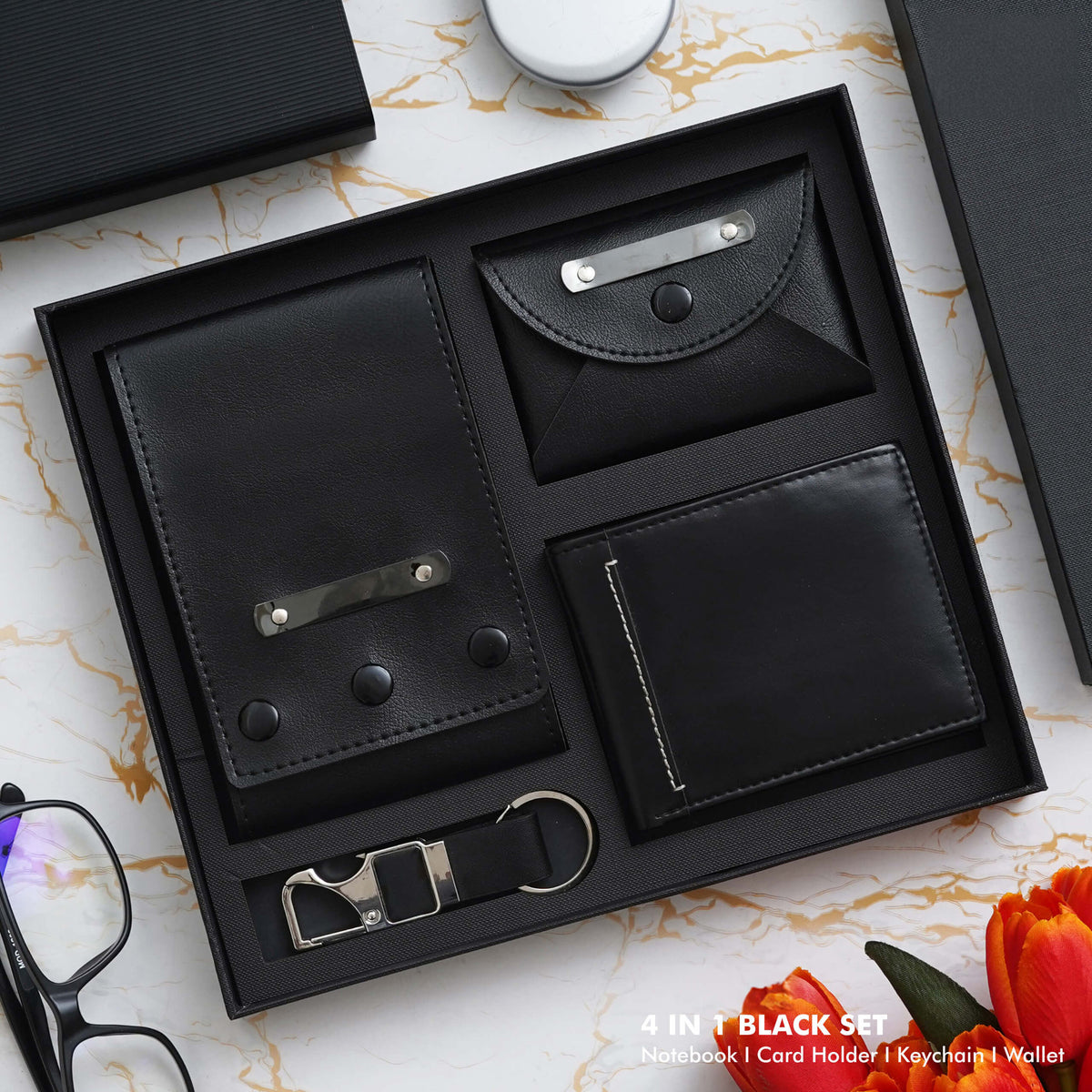 Executive Notepad Wallet Gift Set - Vegan Leather - corporate gift by YuBingo