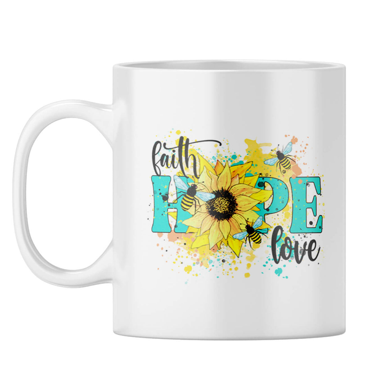 Faith Hope Love Coffee Mug - corporate gift by YuBingo