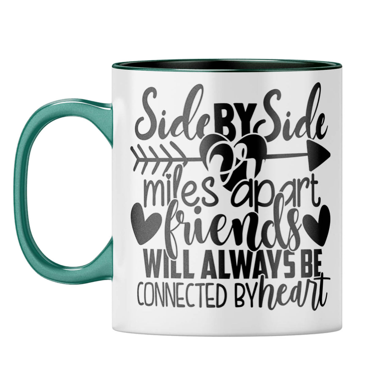 Friends Connected By Heart Coffee Mug - corporate gift by YuBingo