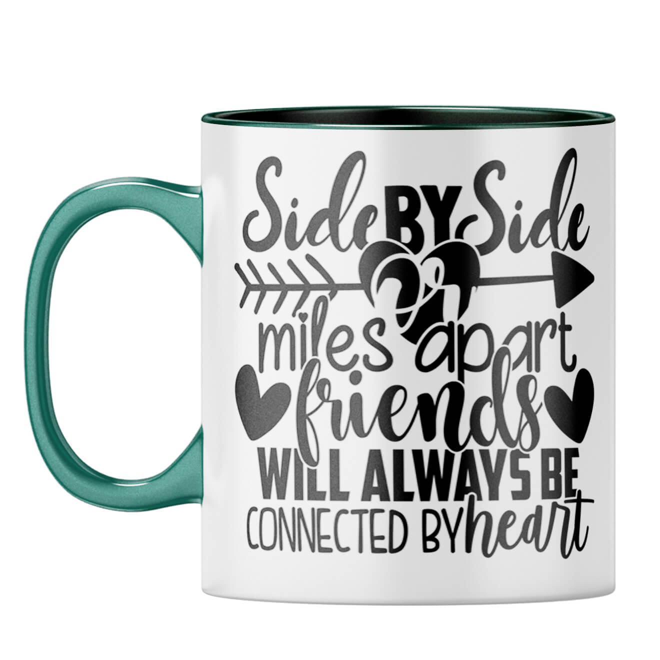 Friends Connected By Heart Coffee Mug - corporate gift by YuBingo
