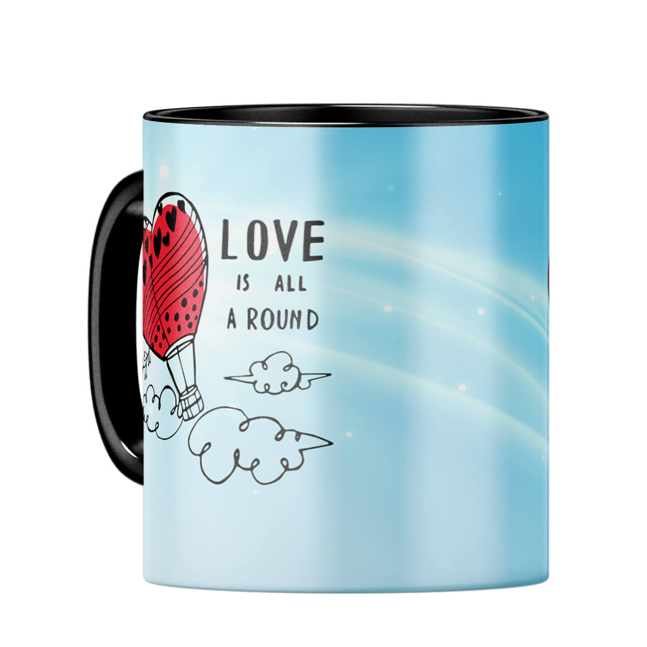 Love is all around Coffee Mug - corporate gift by YuBingo