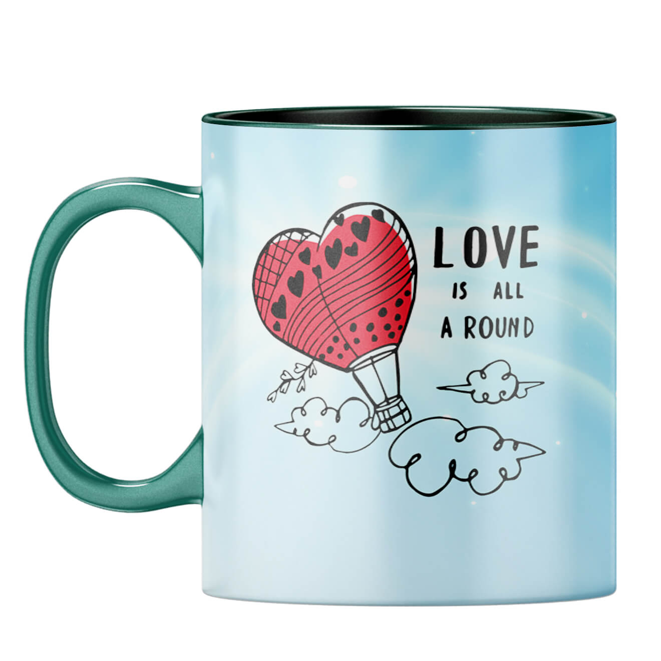 Love is all around Coffee Mug - corporate gift by YuBingo