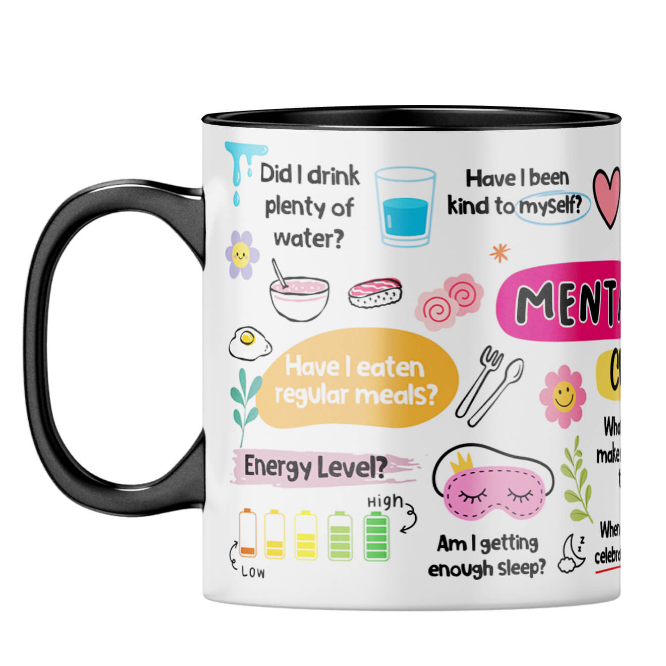 Mental Health Check In Coffee Mug - corporate gift by YuBingo