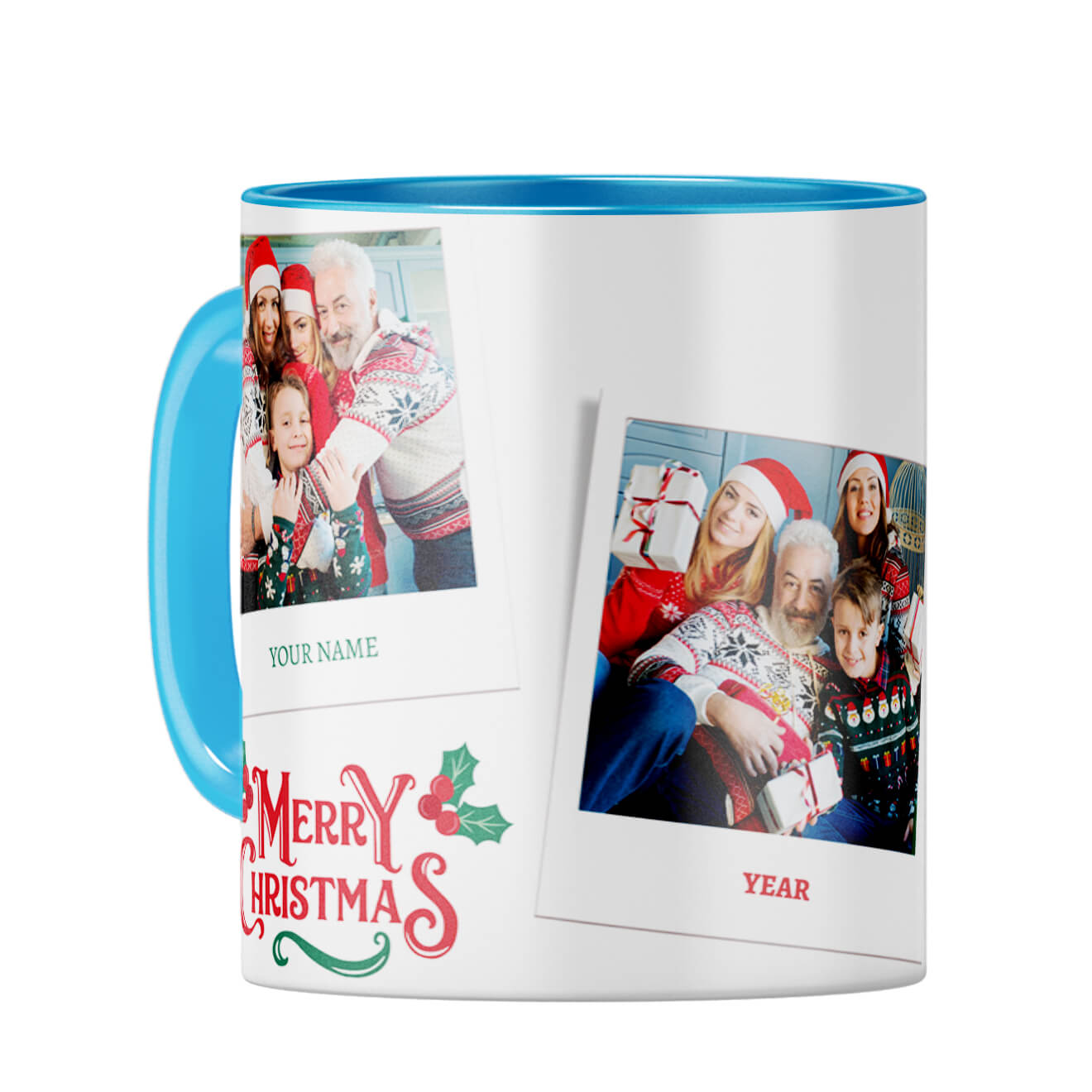 Merry Christmas With Name and Year Coffee Mug - corporate gift by YuBingo