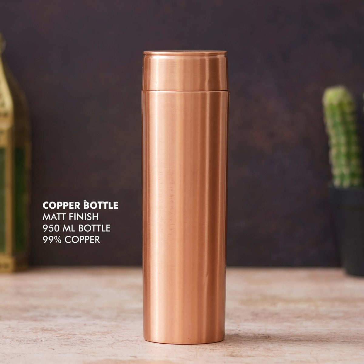 Modern Matt Finish Copper Bottle - Stay Hydrated in Modernity - corporate gift by YuBingo