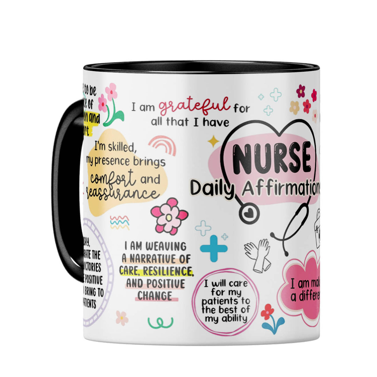 Nurse Daily Affirmations Coffee Mug - corporate gift by YuBingo