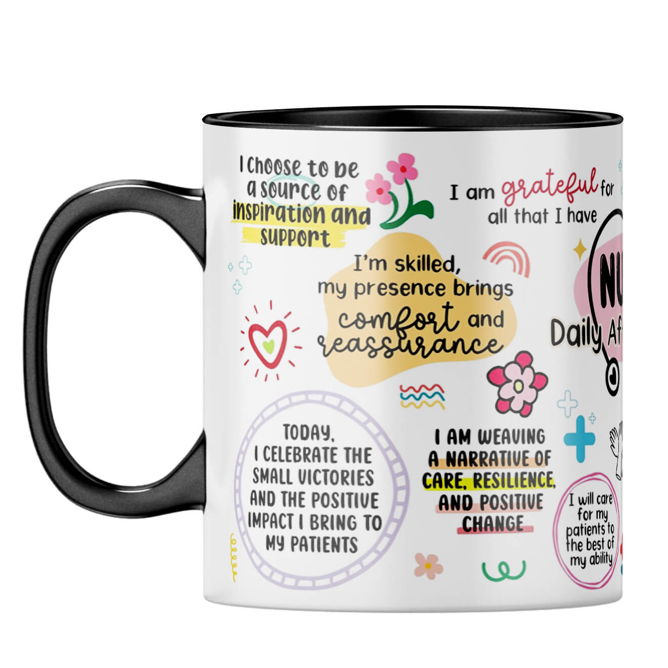 Nurse Daily Affirmations Coffee Mug - corporate gift by YuBingo