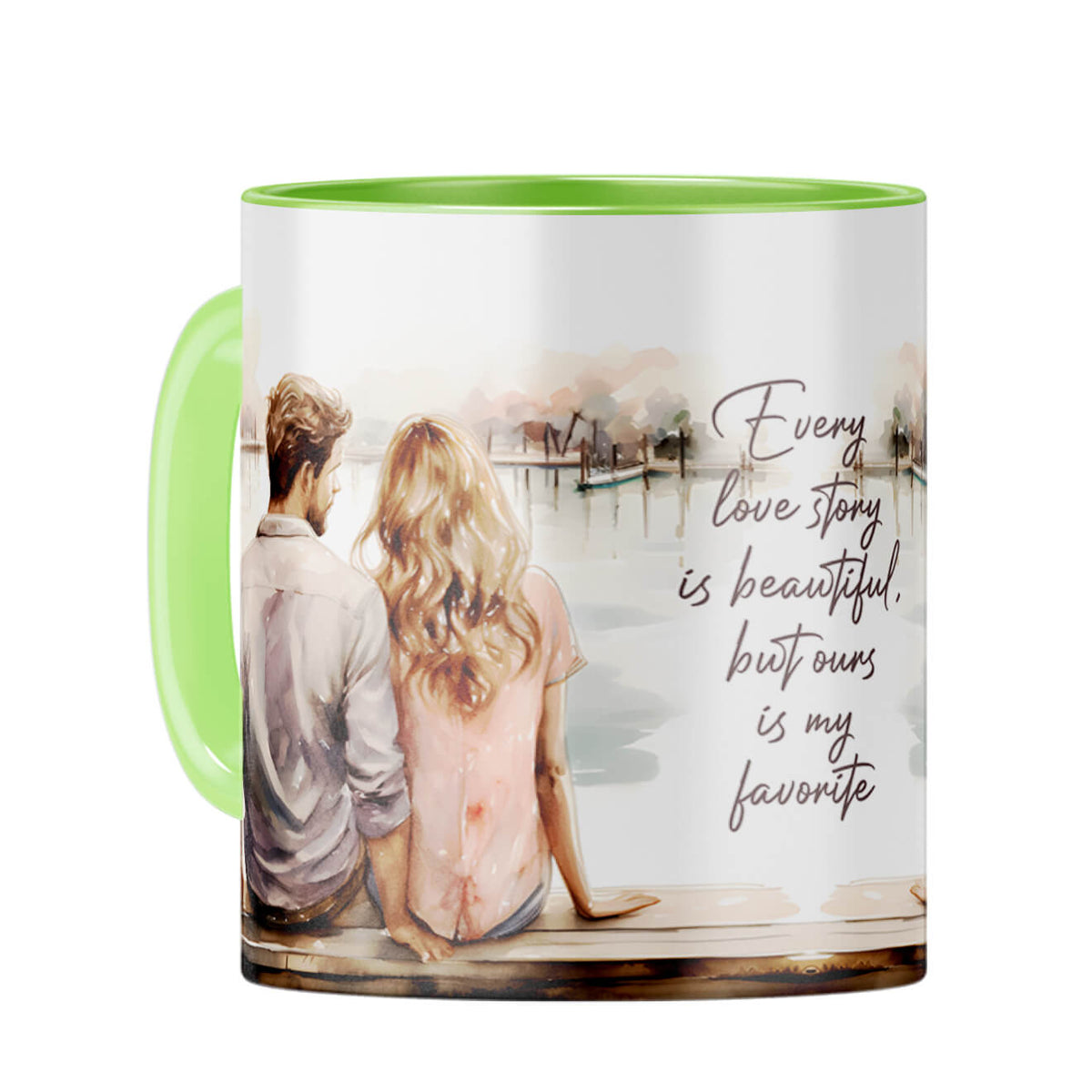Our Love Story is My Favorite Coffee Mug - corporate gift by YuBingo