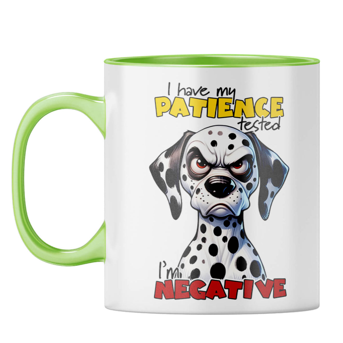 Patience Test is Negative Coffee Mug - corporate gift by YuBingo