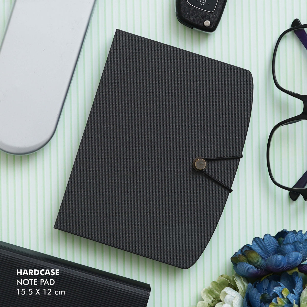 Personalized Black Hardcase Notepad - Keep Your Ideas Secure - corporate gift by YuBingo