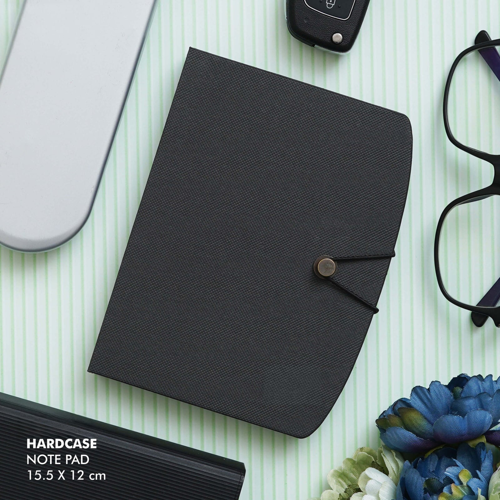 Personalized Black Hardcase Notepad - Keep Your Ideas Secure - corporate gift by YuBingo