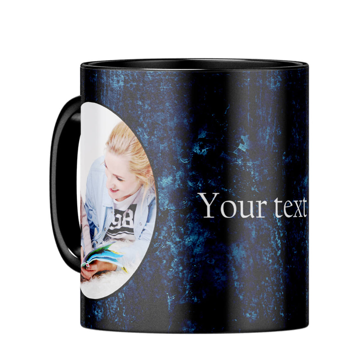 Photo on Blue Coffee Mug - product image 2