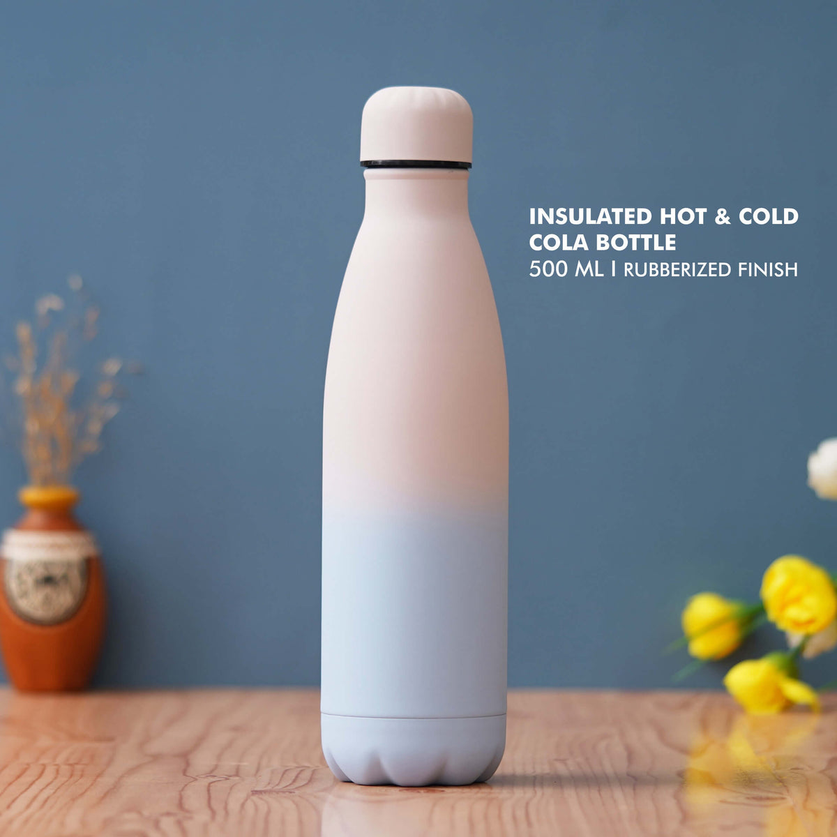 Pink Blue Stainless Steel Bottle - 500 ML - corporate gift by YuBingo