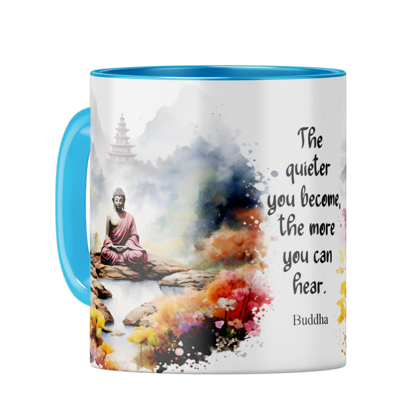 Quieter You Become The More You Can Hear Coffee Mug - corporate gift by YuBingo