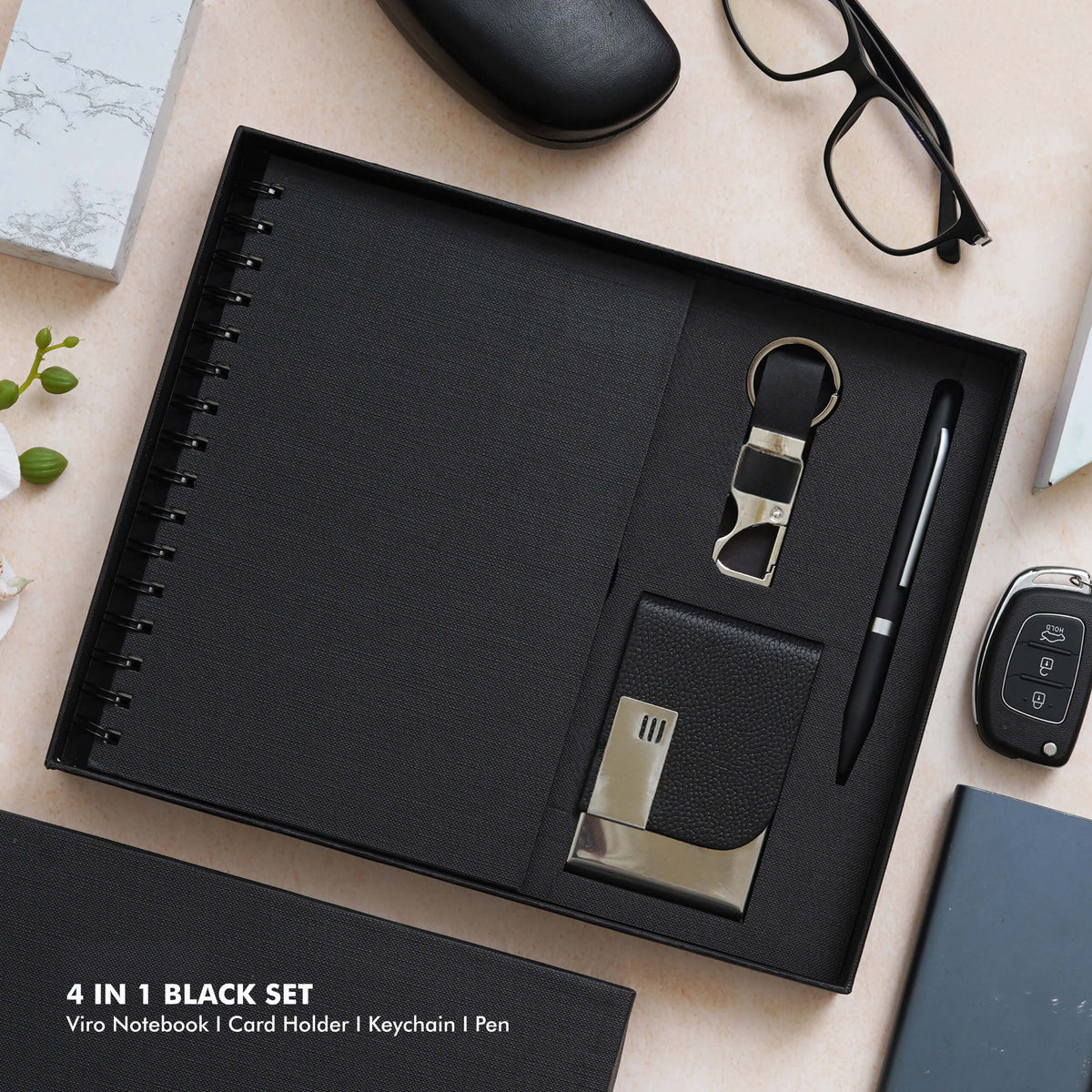 Viro Notebook Office Gift Set - Vegan Leather - corporate gift by YuBingo