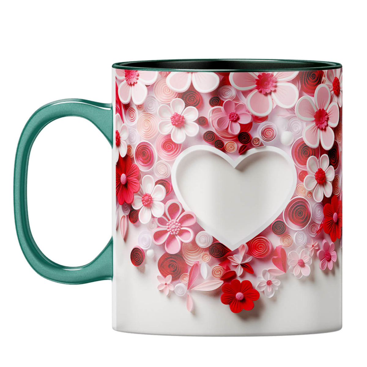 Flowery Heart Symphony Coffee Mug - corporate gift by YuBingo