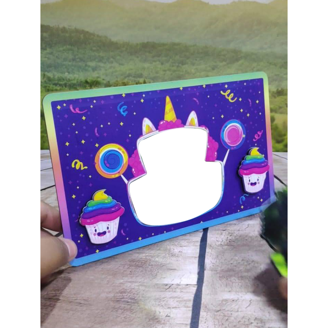 Unicorn Cake Design Magnetic Frame - corporate gift by YuBingo