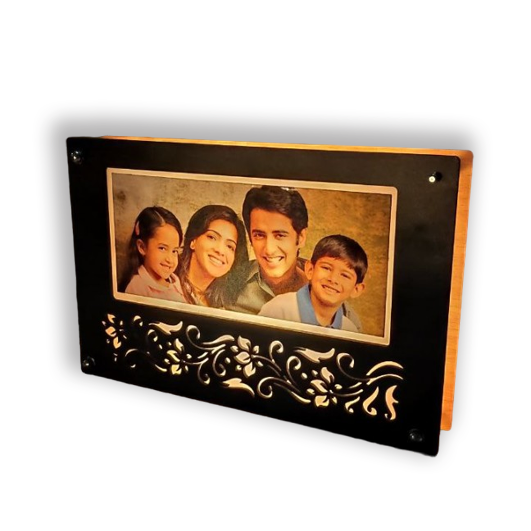 Warm White LED Family Frame - corporate gift by YuBingo