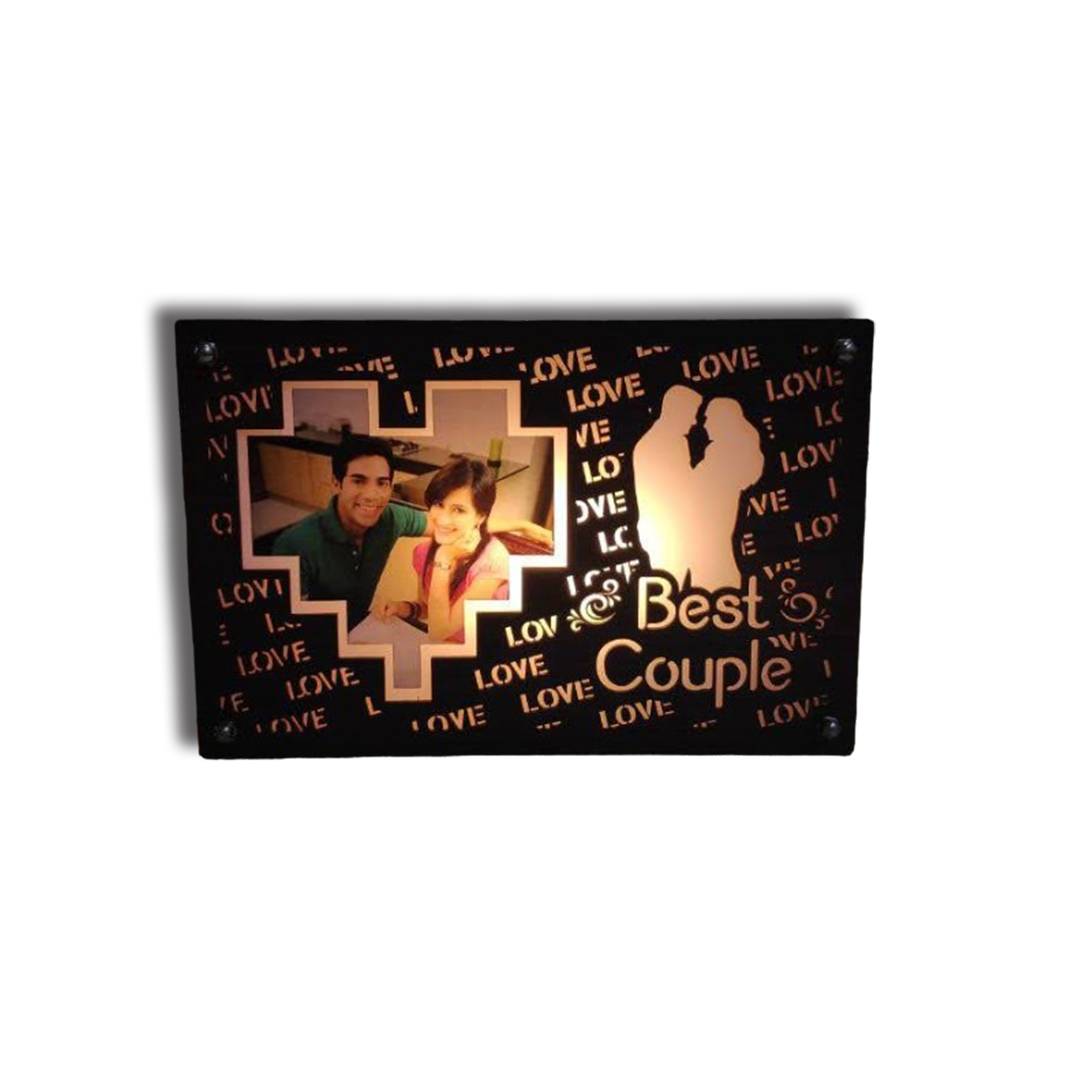 Warm White Best Couple LED Frame - corporate gift by YuBingo