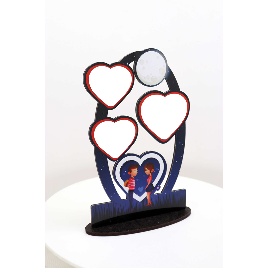 Wood Collage-6x8-Couple Hearts - corporate gift by YuBingo