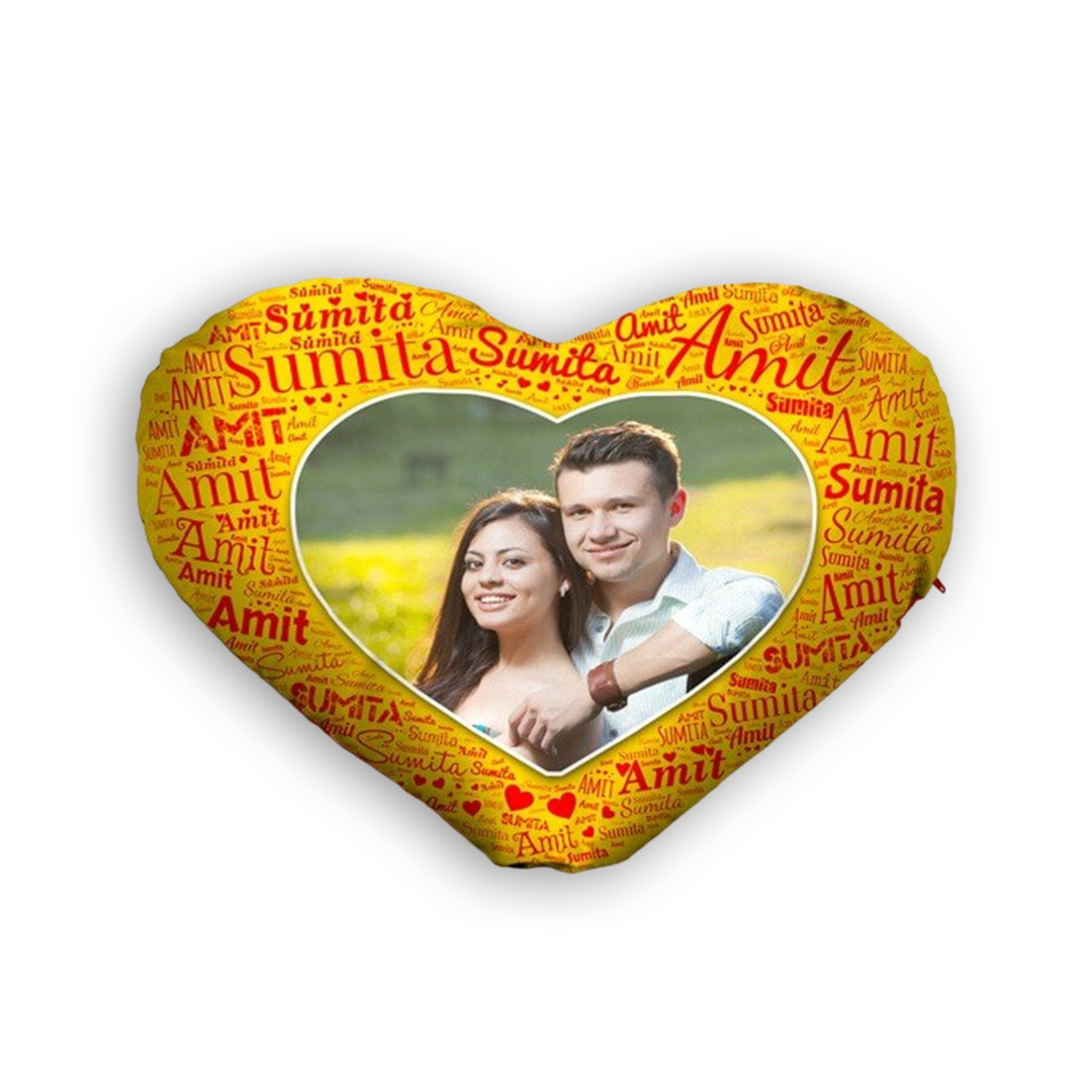 Heart Shape Name Mosaic Cushion - corporate gift by YuBingo