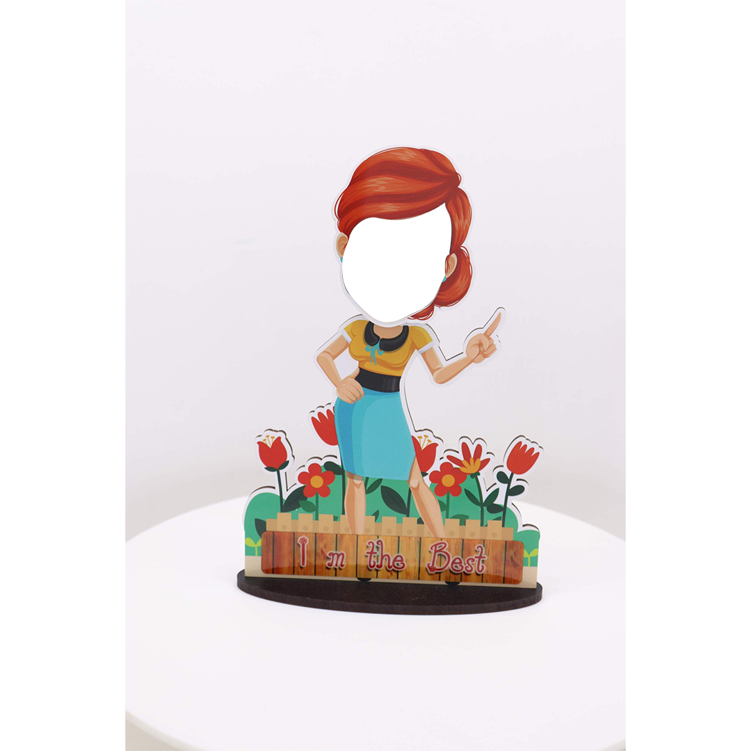 Garden Lady - Fun Cut Out with Shaking Head - corporate gift by YuBingo