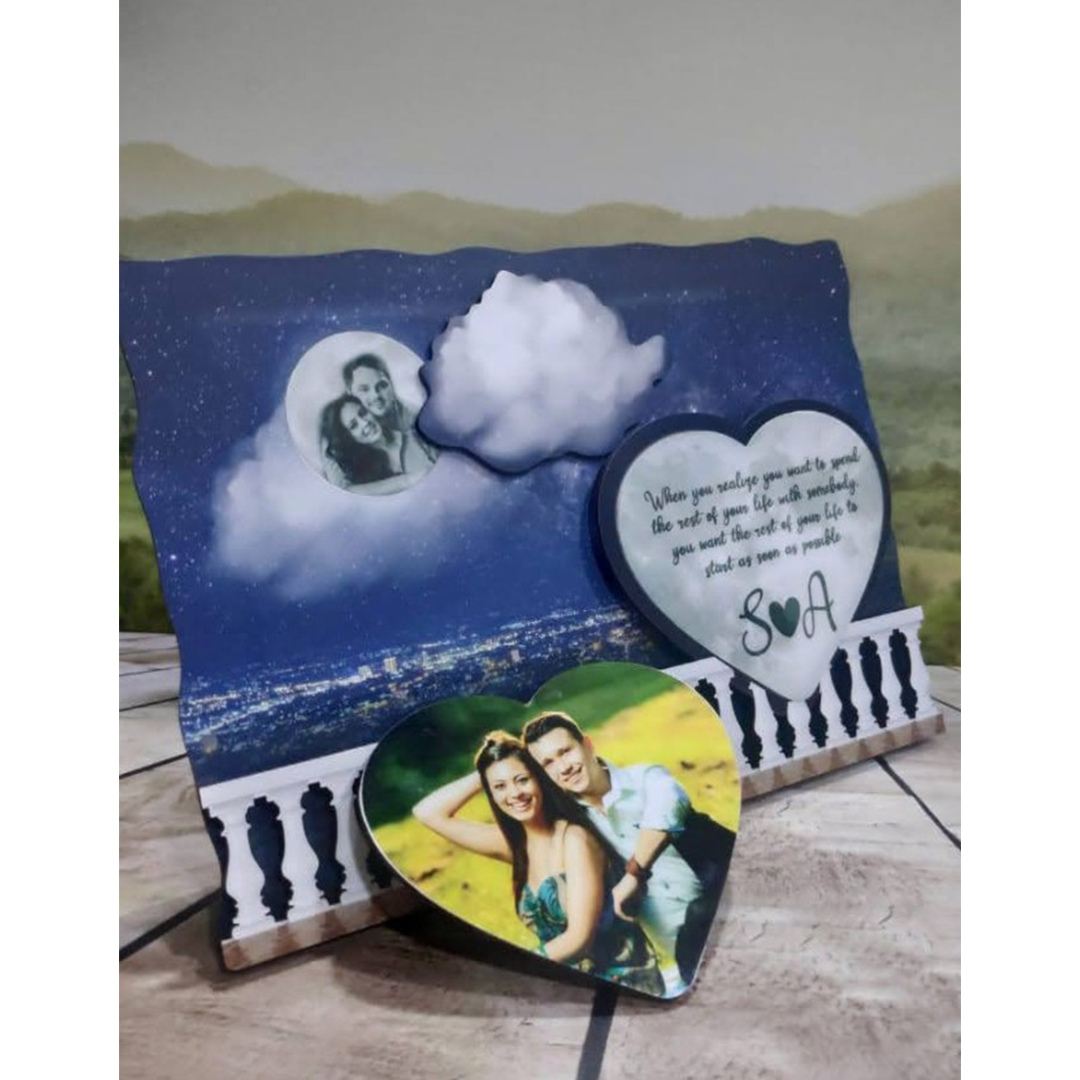 Magnetic 3-in-1 Photo Stand - Moon, - corporate gift by YuBingo