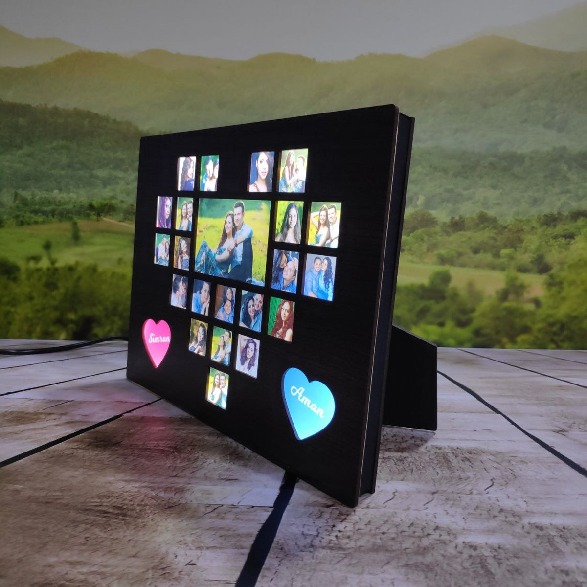 LED Collage Frame (Heart Collage) - product image 3