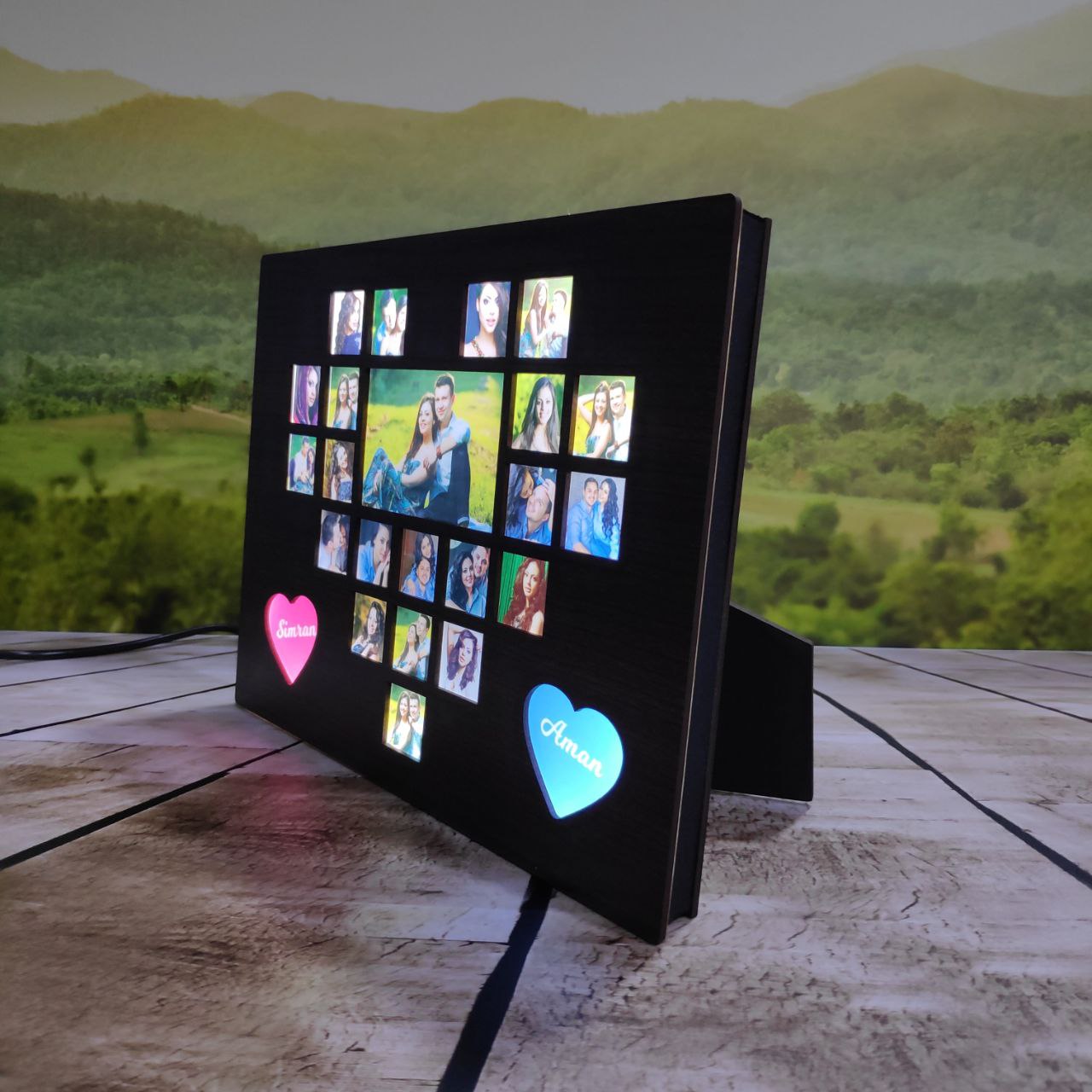 LED Collage Frame (Heart Collage) - product image 3