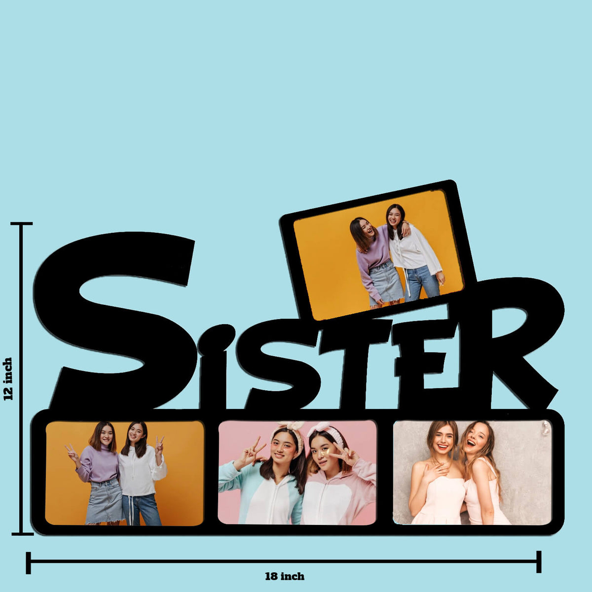 Sisters Love in a Frame: Personalized Photo Frame for Your Precious Memories Together - corporate gift by YuBingo