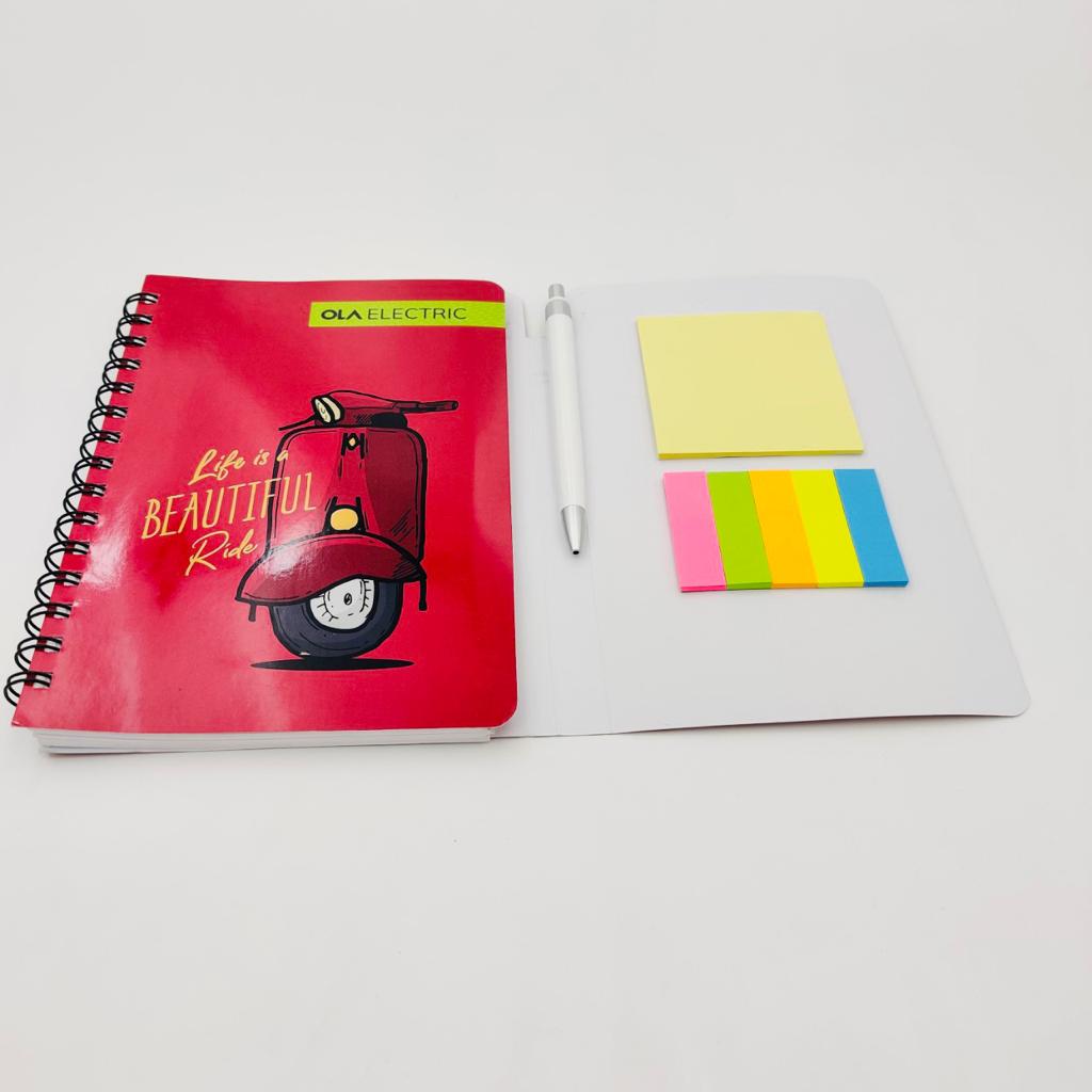 Ola Electric Flip Wiro with Sticky Pad & Pen - corporate gift by YuBingo