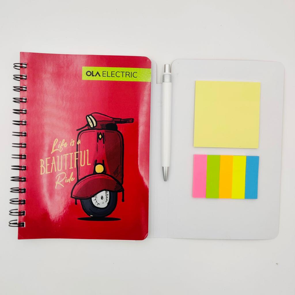 Ola Electric Flip Wiro with Sticky Pad &amp; Pen - corporate gift by YuBingo