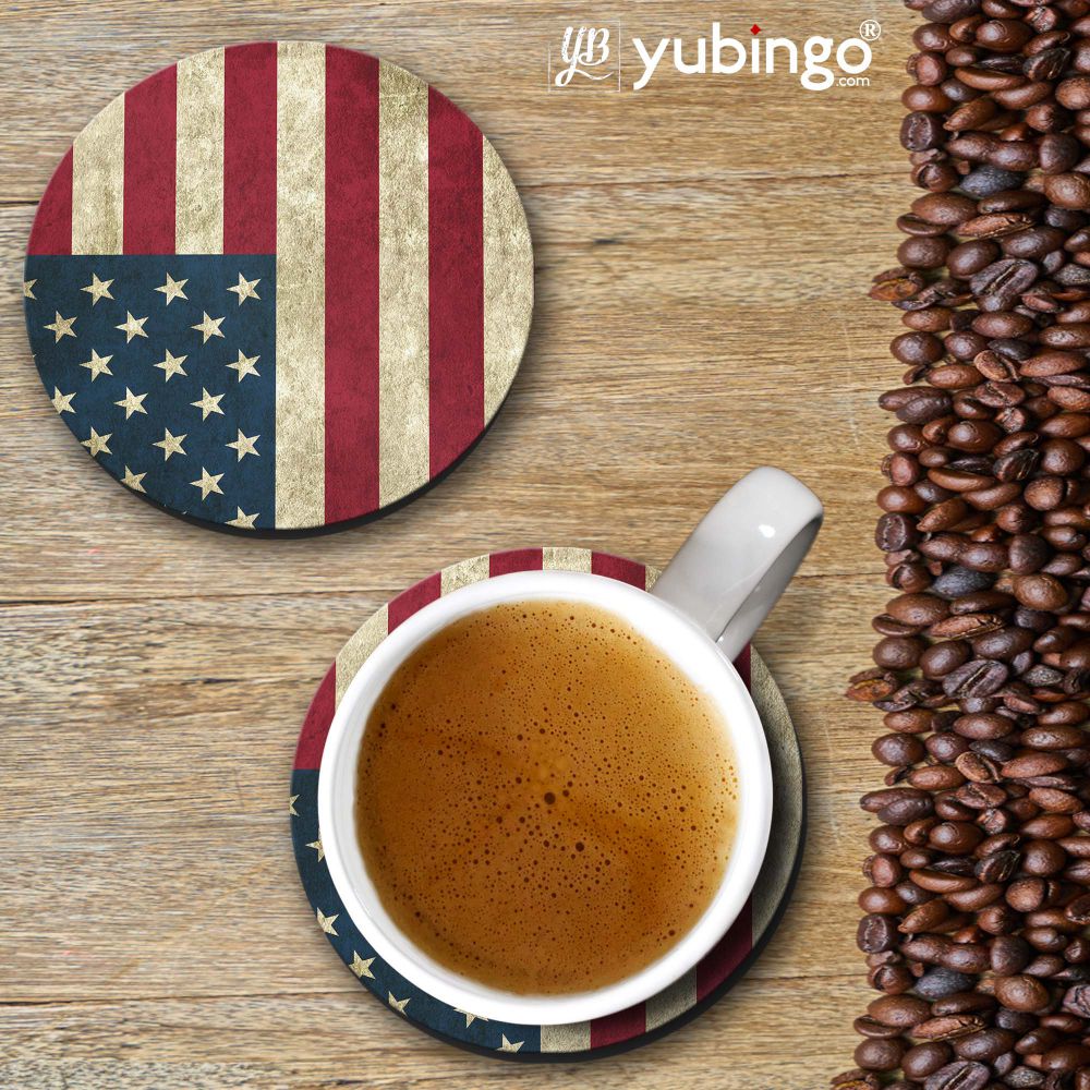 American Flag Coasters - corporate gift by YuBingo